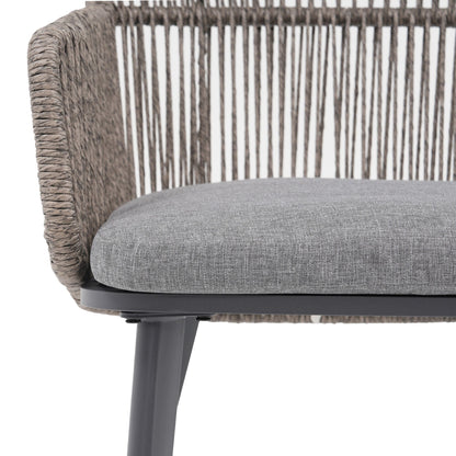 Set da pranzo per esterno con sedie e tavolo da pranzo estensibile (set da 7 pezzi)