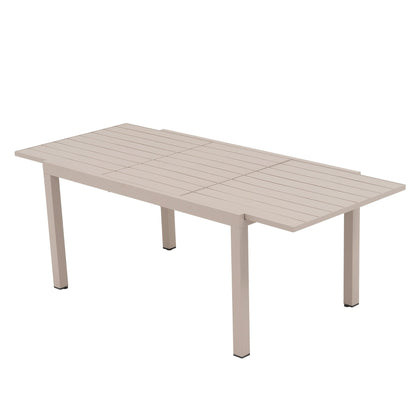 Set da pranzo per esterno con sedie e tavolo da pranzo estensibile (set da 7 pezzi)