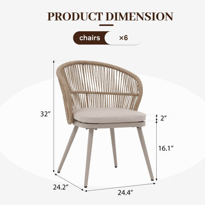 Set da pranzo per esterni con sedie e tavolo estensibile