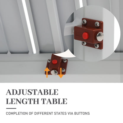 Set da pranzo per esterni con sedie e tavolo estensibile