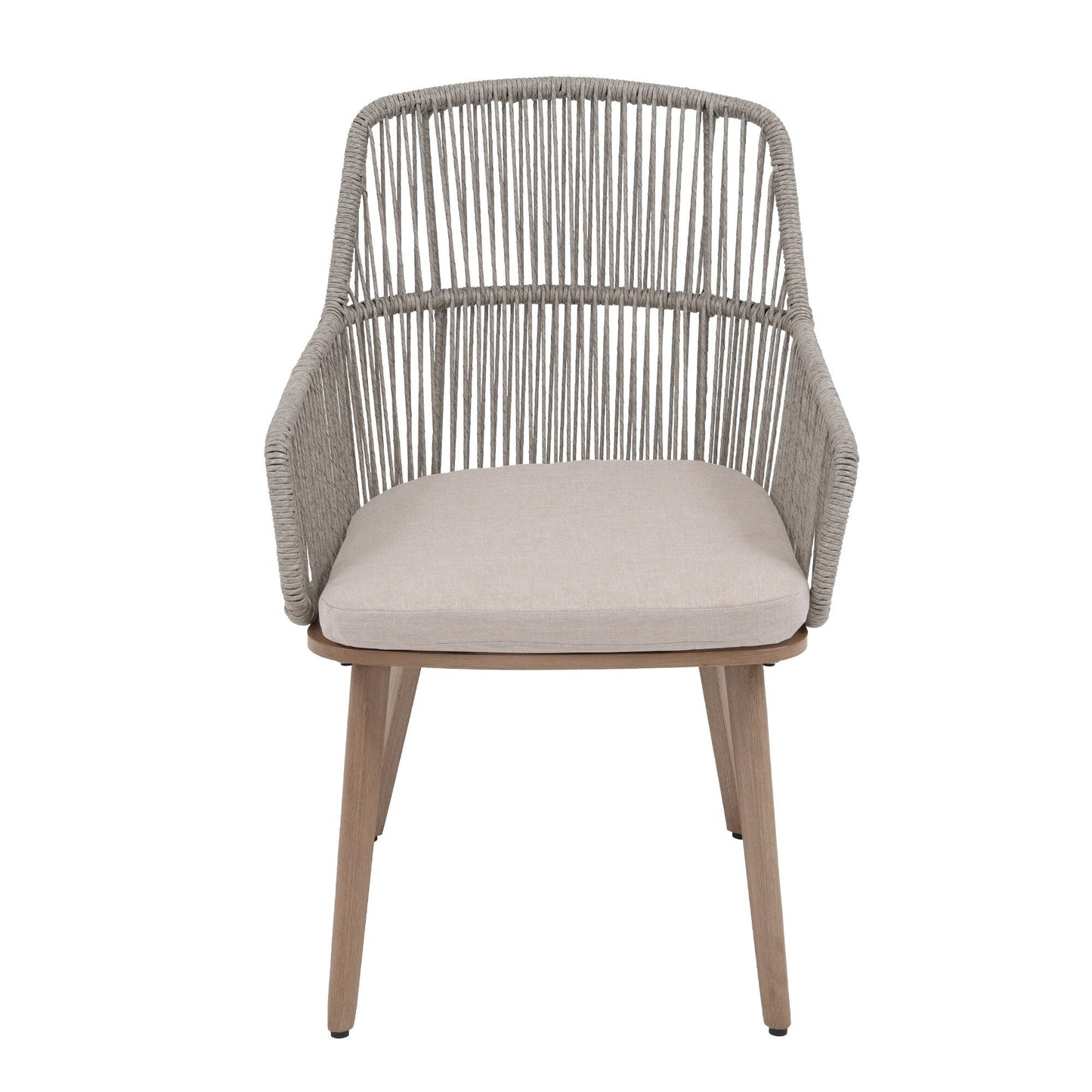 Set da pranzo per esterno con sedie e tavolo da pranzo estensibile (set da 7 pezzi)