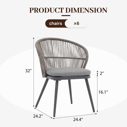 Set da pranzo per esterni con sedie e tavolo estensibile