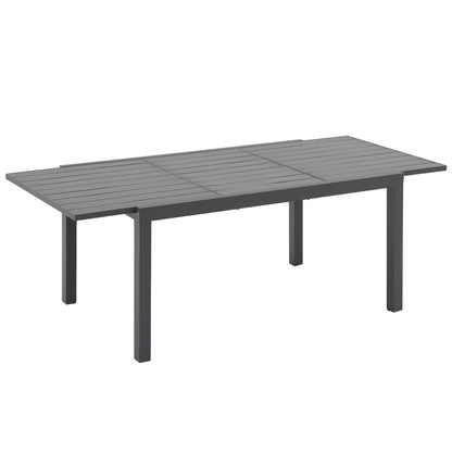 Set da pranzo per esterno con sedie e tavolo da pranzo estensibile (set da 7 pezzi)