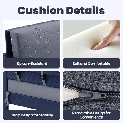 Set di divani componibili e tavolo da esterno in HDPE per patio, cuscini rimovibili inclusi, un divano a due posti, 2 divani singoli