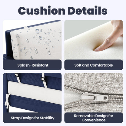 Set di divani componibili e tavolo da esterno in HDPE per patio, cuscini rimovibili inclusi, un divano a due posti, 2 divani singoli