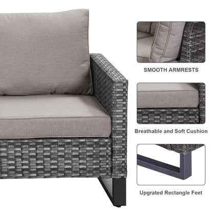 Set di divani da esterno per patio Gymojoy con sedie girevoli