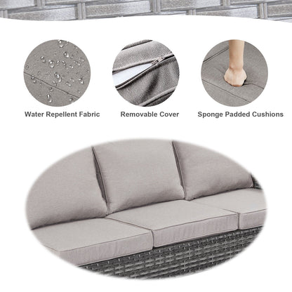 Set di divani da esterno per patio Gymojoy con sedie girevoli