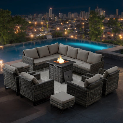 Set di divani da esterno per patio Gymojoy con sedie girevoli