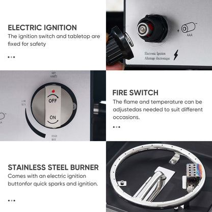 Divano componibile in vimini per esterni con tavolo con braciere