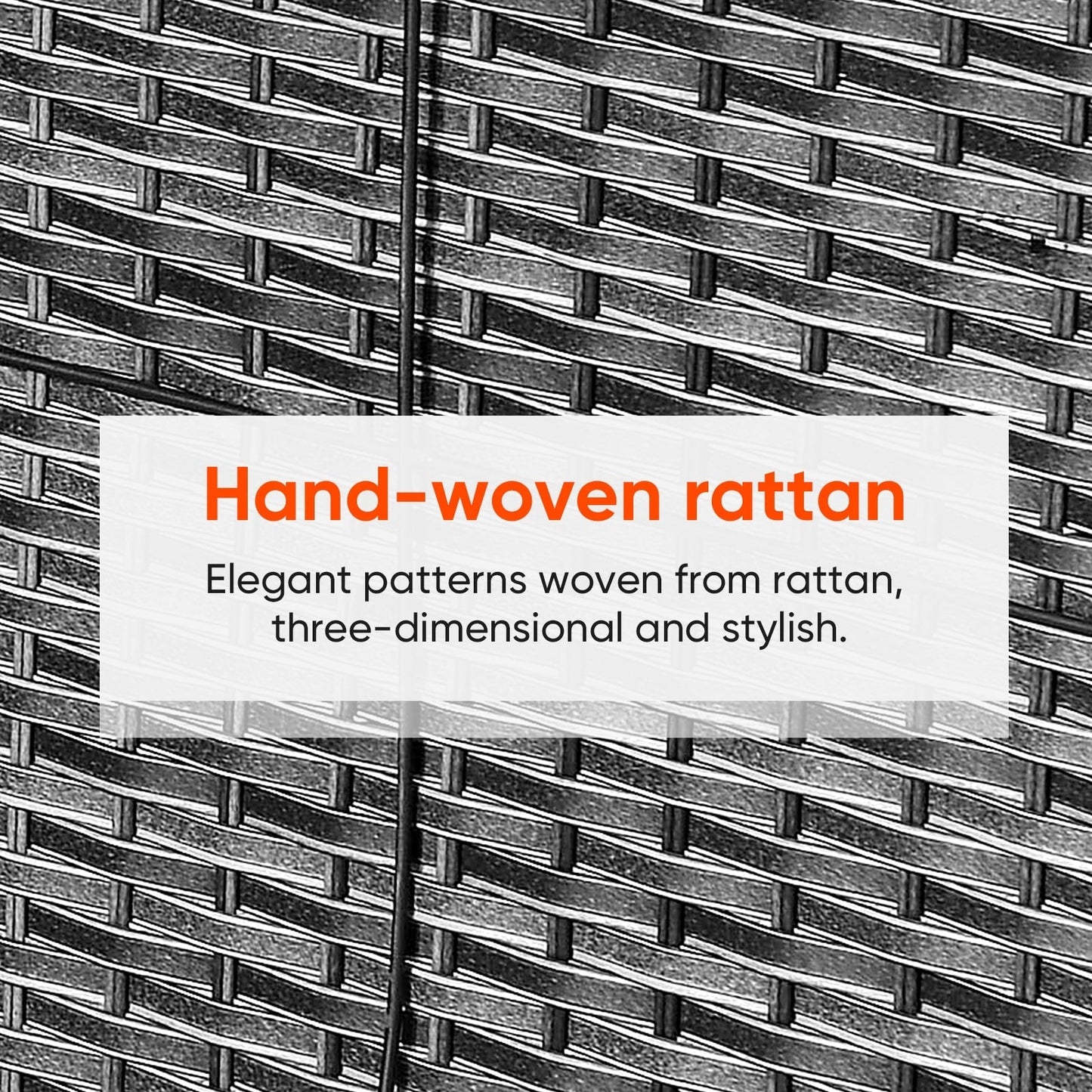 Divano da esterno in vimini a 3 posti Gymojoy con tavolo girevole per braciere