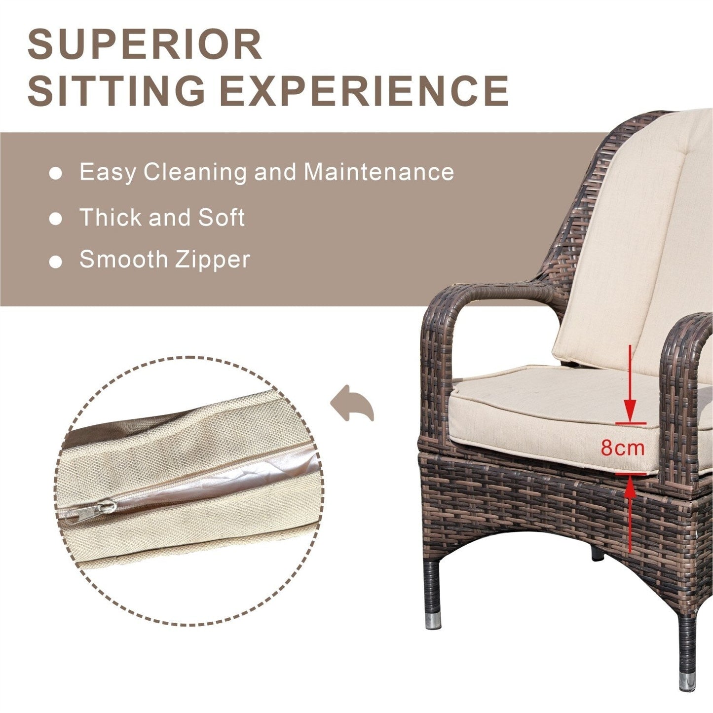 Set da tavolo rettangolare in vimini per esterno con braciere a gas e 6 sedie di Moda Furnishings (inclusa copertura antipioggia)