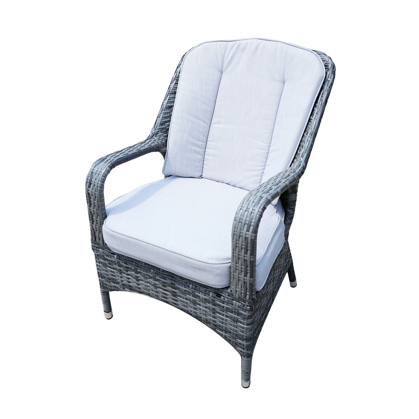 Set da tavolo rettangolare in vimini per esterno con braciere a gas e 6 sedie di Moda Furnishings (inclusa copertura antipioggia)