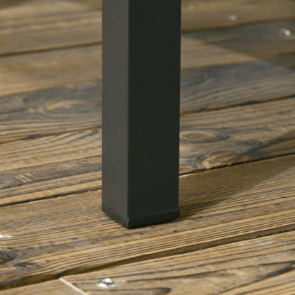 Outsunny Set da bistrot a dondolo in vimini da 3 pezzi, set di mobili da esterno per patio con due sedie a dondolo da veranda - N/D