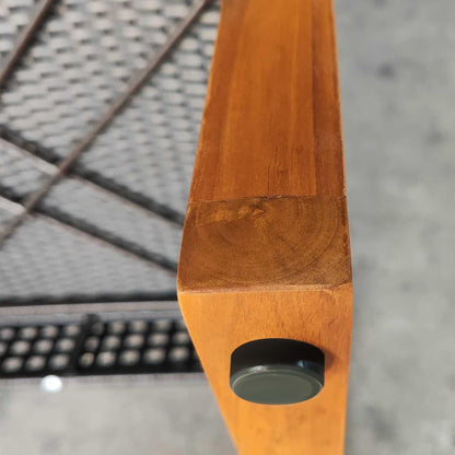 Outsunny Set da bistrot da giardino 3 pezzi in legno con cuscini, mobili da giardino in vimini PE per esterno per veranda, cortile, giardino, marrone