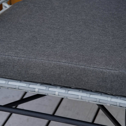 Outsunny Set da bistrot da giardino in rattan PE da 3 pezzi, set da caffè in vimini per esterni, 2 sedie e 1 tavolino da caffè, set di mobili da conversazione