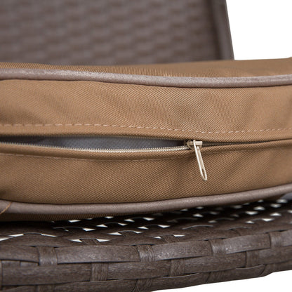 Set da conversazione con tavolo da bar per patio in rattan PE da esterno Outsunny da 3 pezzi