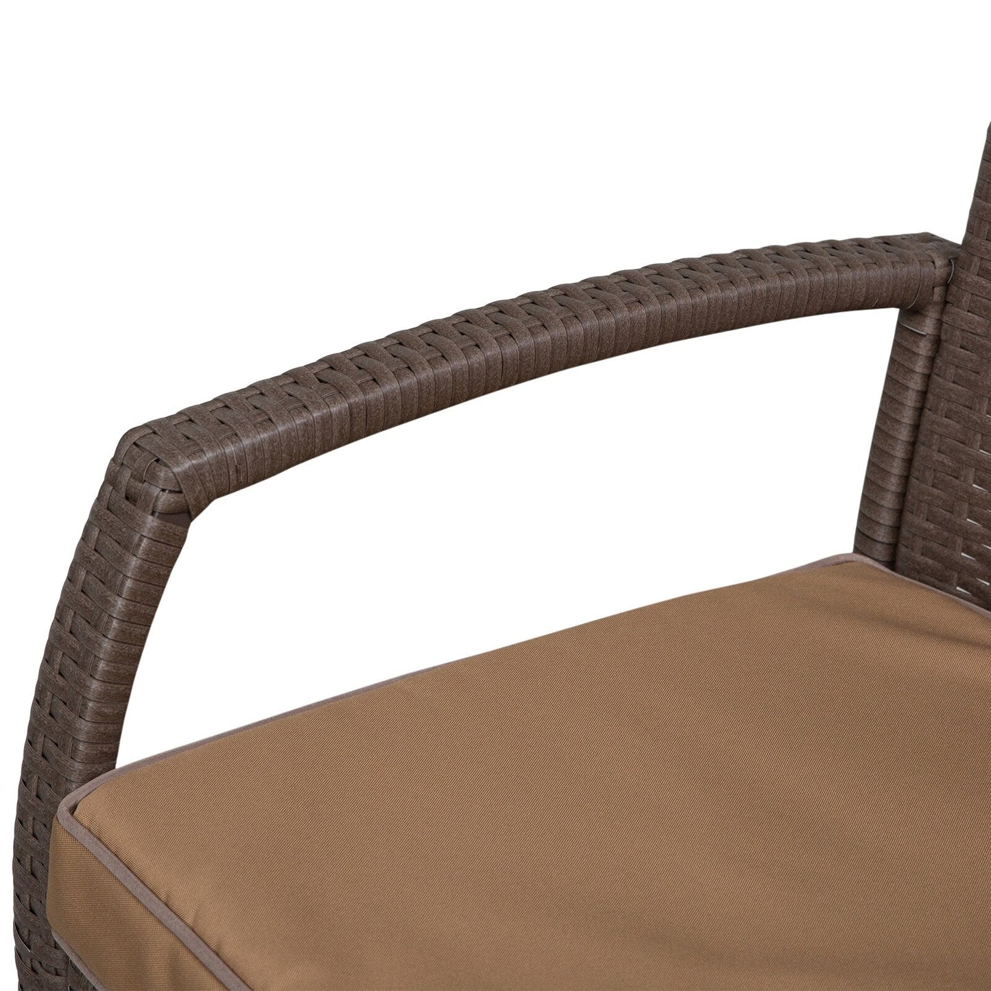 Set da conversazione con tavolo da bar per patio in rattan PE da esterno Outsunny da 3 pezzi