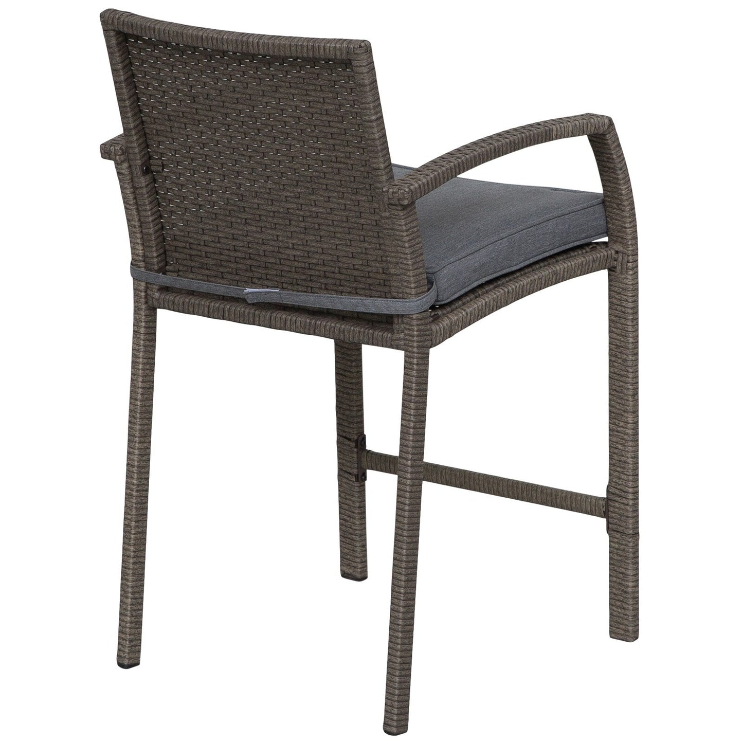 Set da conversazione con tavolo da bar per patio in rattan PE da esterno Outsunny da 3 pezzi