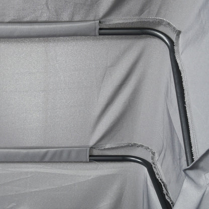 Set di mobili da giardino Outsunny da 4 pezzi con cuscini, divano letto in rattan PE con baldacchino retrattile, set di divani componibili per esterni