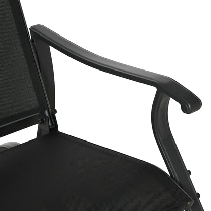 Set di 4 sedie a sdraio Outsunny, set di mobili da esterno con panca da patio per 2 persone, sedia a sdraio singola e tavolino da caffè