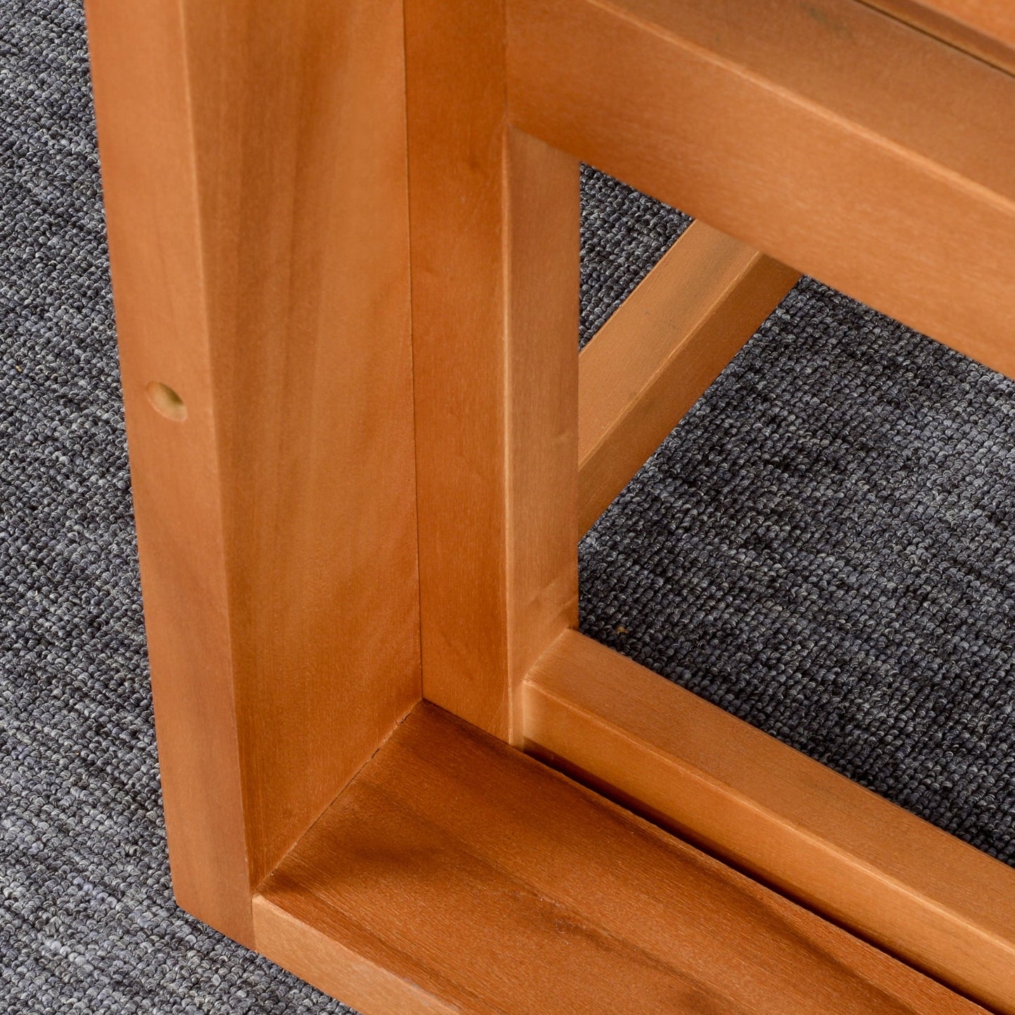 Outsunny Set di mobili da giardino a forma di L da 5 pezzi, divano componibile da esterno in legno, set da conversazione, grigio