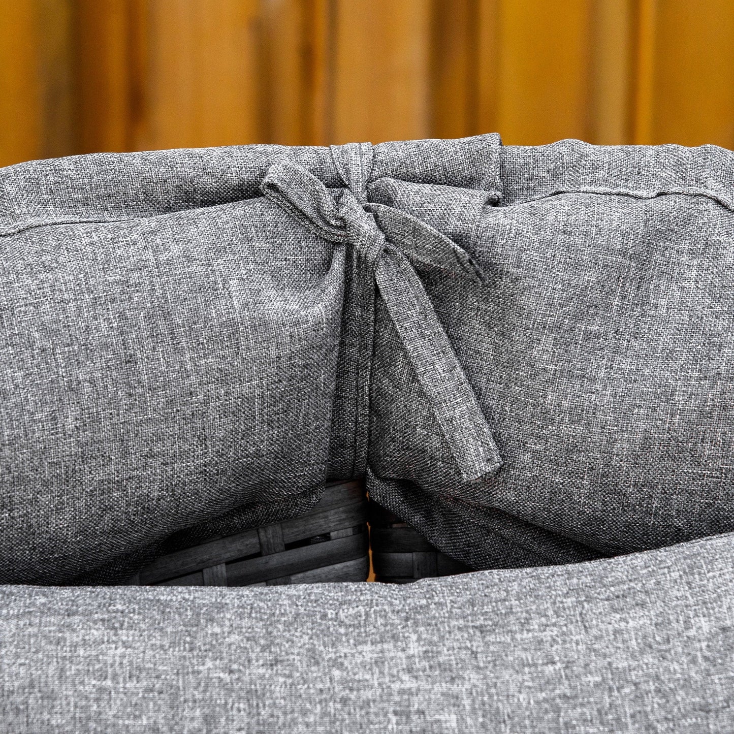 Outsunny 5 pezzi set da salotto in vimini PE per patio, set di mobili da giardino in rattan per conversazione all'aperto, divano letto rotondo