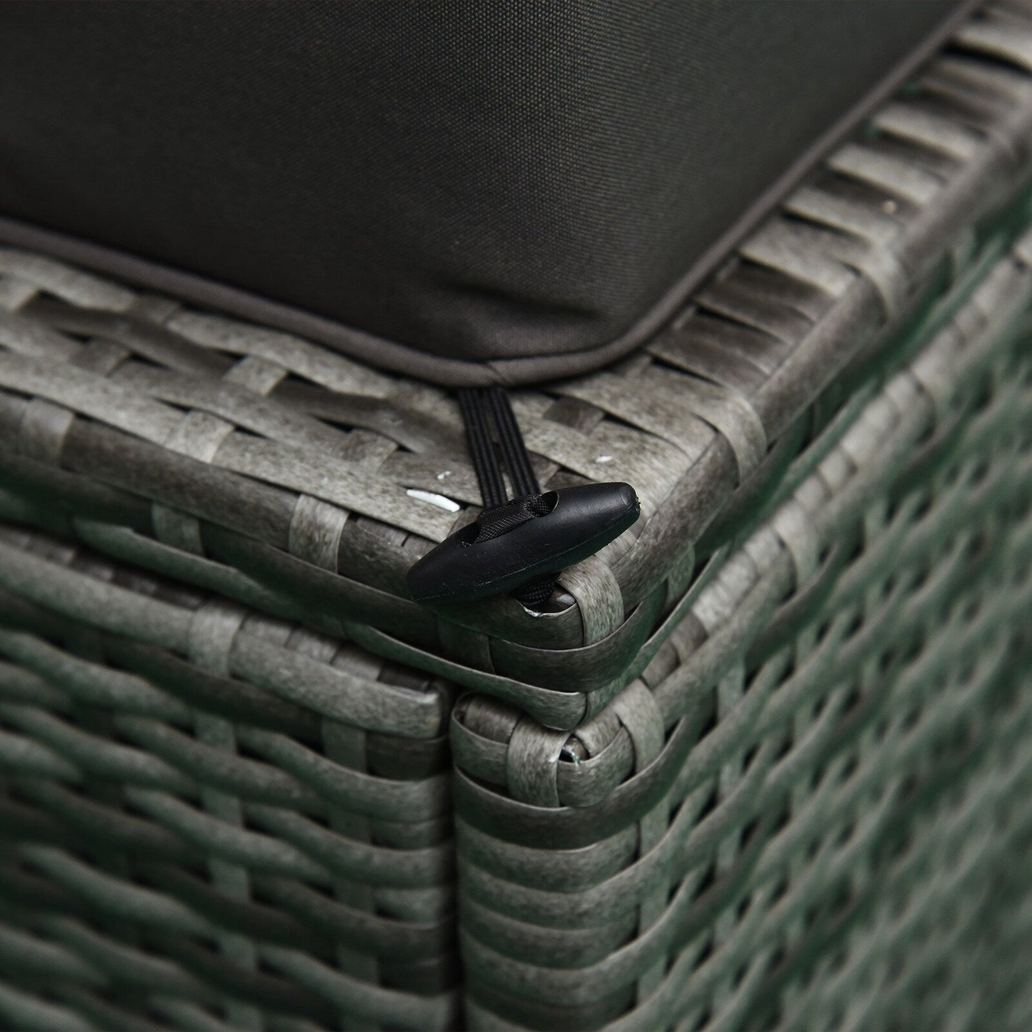 Outsunny Set di 6 mobili da giardino in rattan e vimini con comodi cuscini in cotone e fodere rimovibili