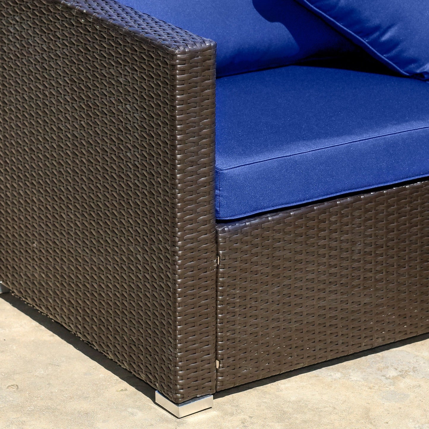 Outsunny Set di 6 mobili da giardino in rattan e vimini con comodi cuscini in cotone e fodere rimovibili