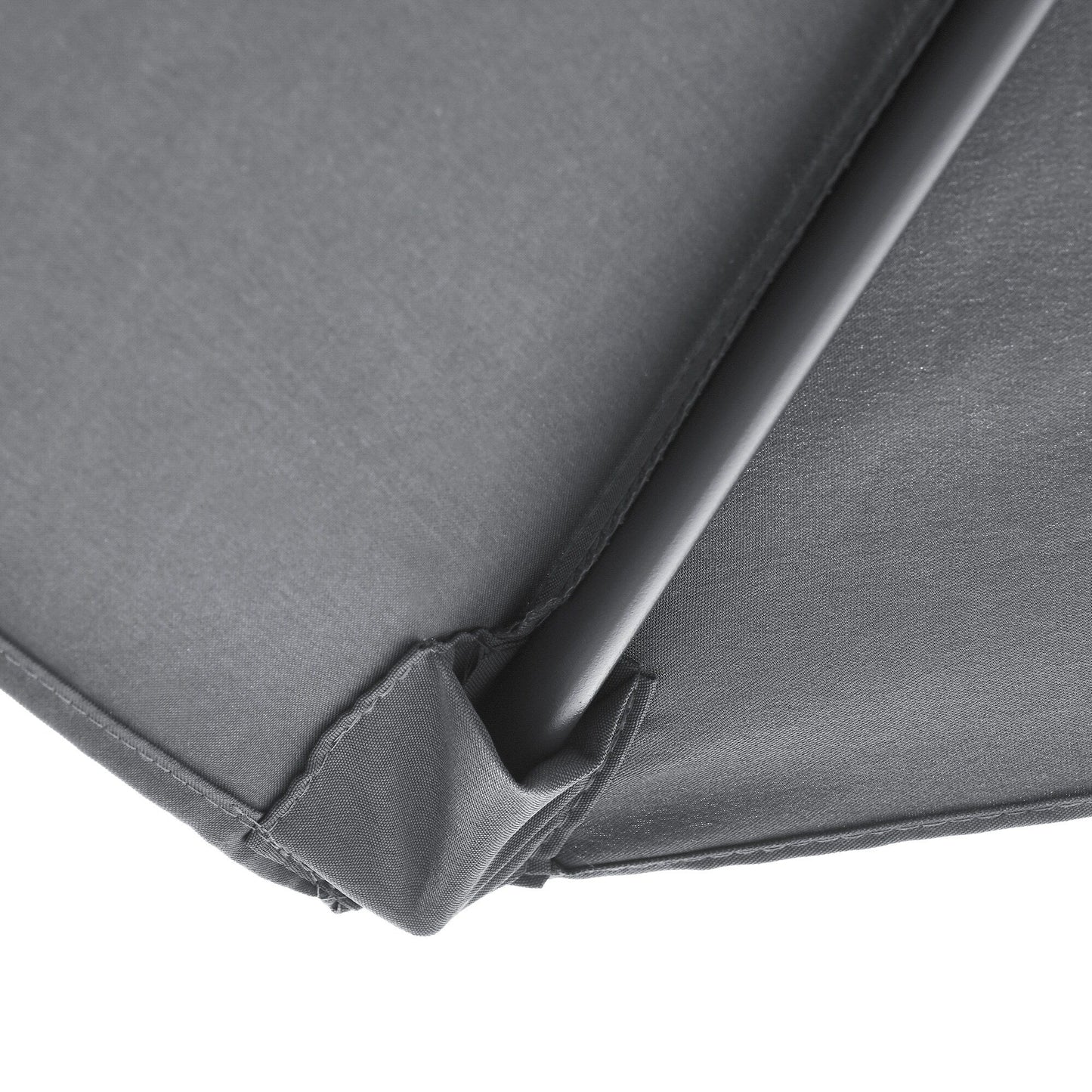 Set da pranzo per patio Outsunny da 8 pezzi con tavolo da patio da 8 piedi, ombrellone con inclinazione a pulsante e manovella, 6 sedie e tavolo da pranzo