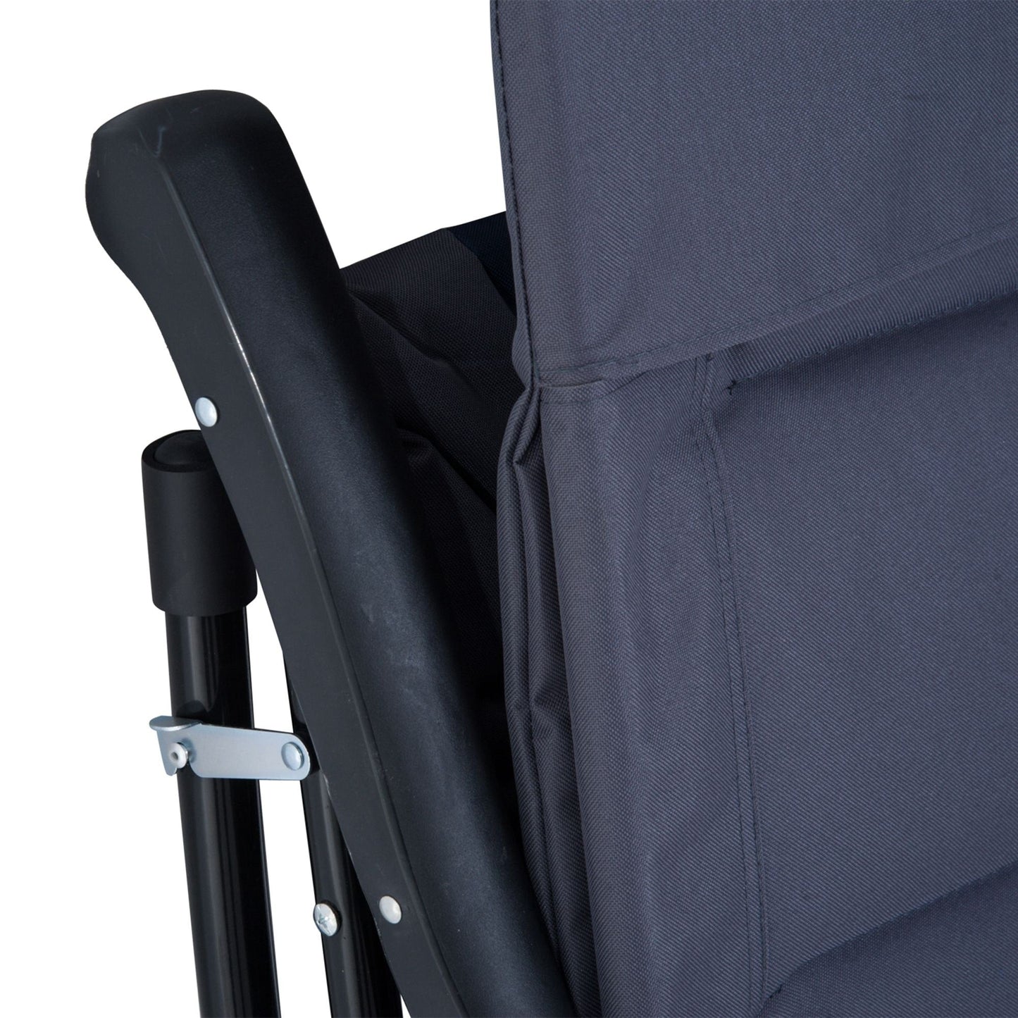 Set di sedie a dondolo pieghevoli Outsunny con seduta e schienale imbottiti, cuscino