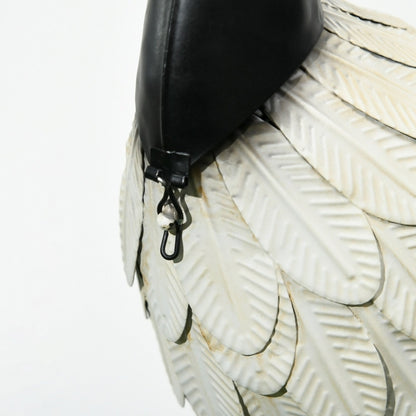 Statue da giardino Outsunny Heron, sculture di uccelli in piedi da 35,5 e 40,5 cm, decorazioni artistiche in metallo per prato, patio, cortile