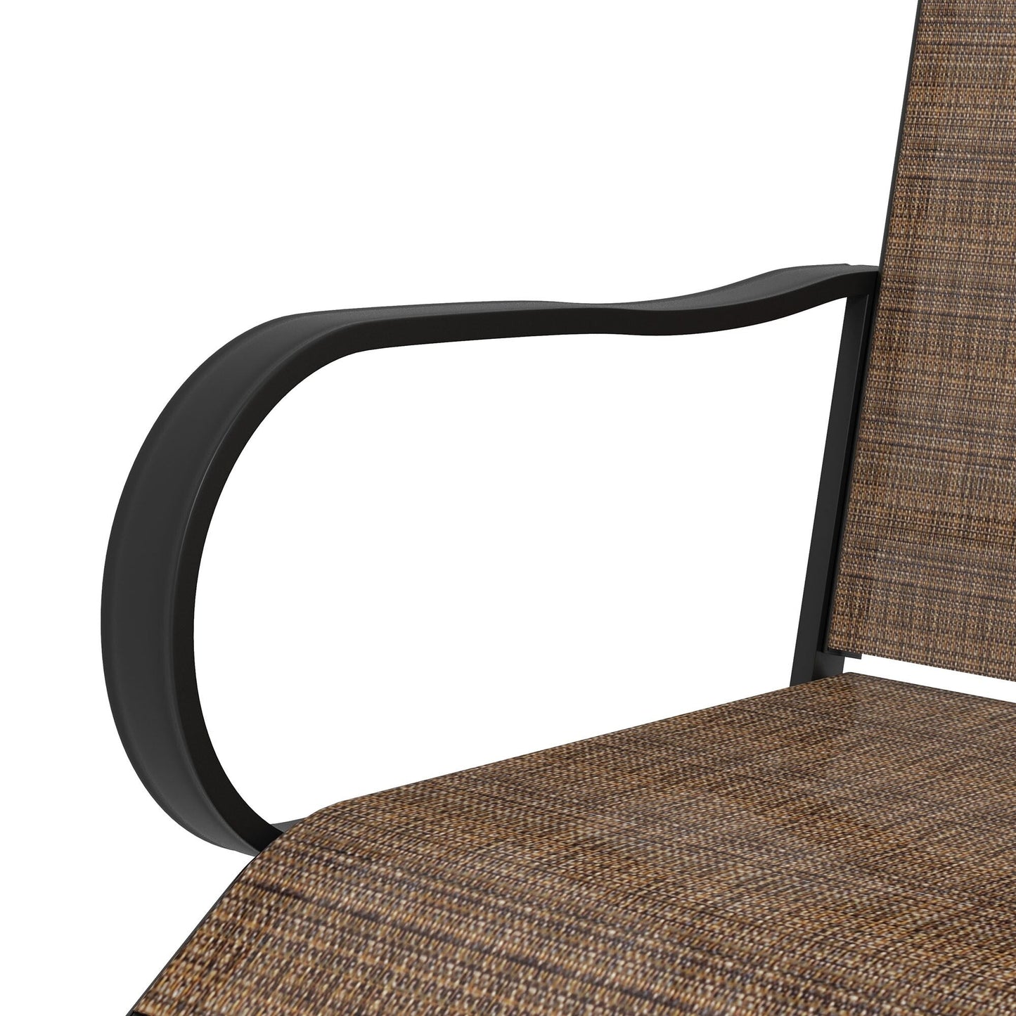 Outsunny Set di 2 sgabelli da bar per esterni con braccioli, sedie da giardino girevoli a 360° con tessuto a rete ad alta densità, acciaio