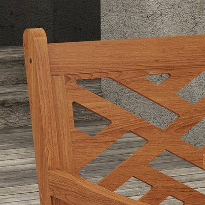 Set da pranzo per esterni Outsunny, tavolo da pranzo in legno a 4 posti e sedie per cortile, veranda, giardino, bordo piscina