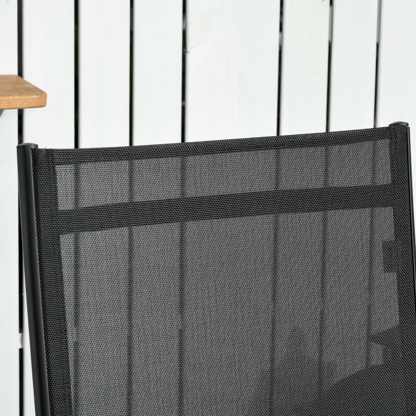 Set di 2 sedie a sdraio da giardino Outsunny, reclinabili da esterno in 2 pezzi con ruote, schienale regolabile su 5 livelli