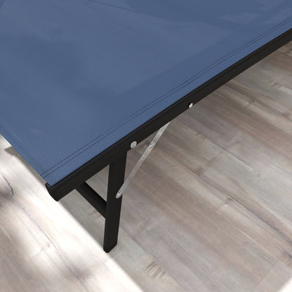 Set di 2 sedie a sdraio da giardino Outsunny, reclinabili da esterno in 2 pezzi con ruote, schienale regolabile su 5 livelli