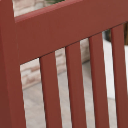 Set di sedie a dondolo in legno Outsunny con tavolino pieghevole, sedie a dondolo da esterno