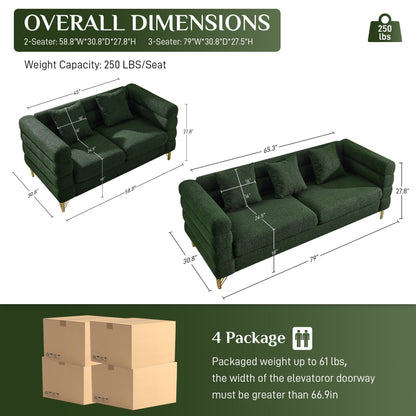 Divano Ouyessir Mid Century per camera da letto, soggiorno, salotti, ufficio, appartamento