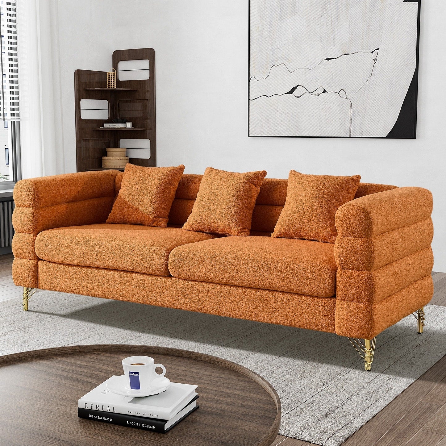 Divano Ouyessir Mid Century per camera da letto, soggiorno, salotti, ufficio, appartamento