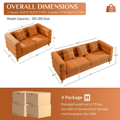 Divano Ouyessir Mid Century per camera da letto, soggiorno, salotti, ufficio, appartamento