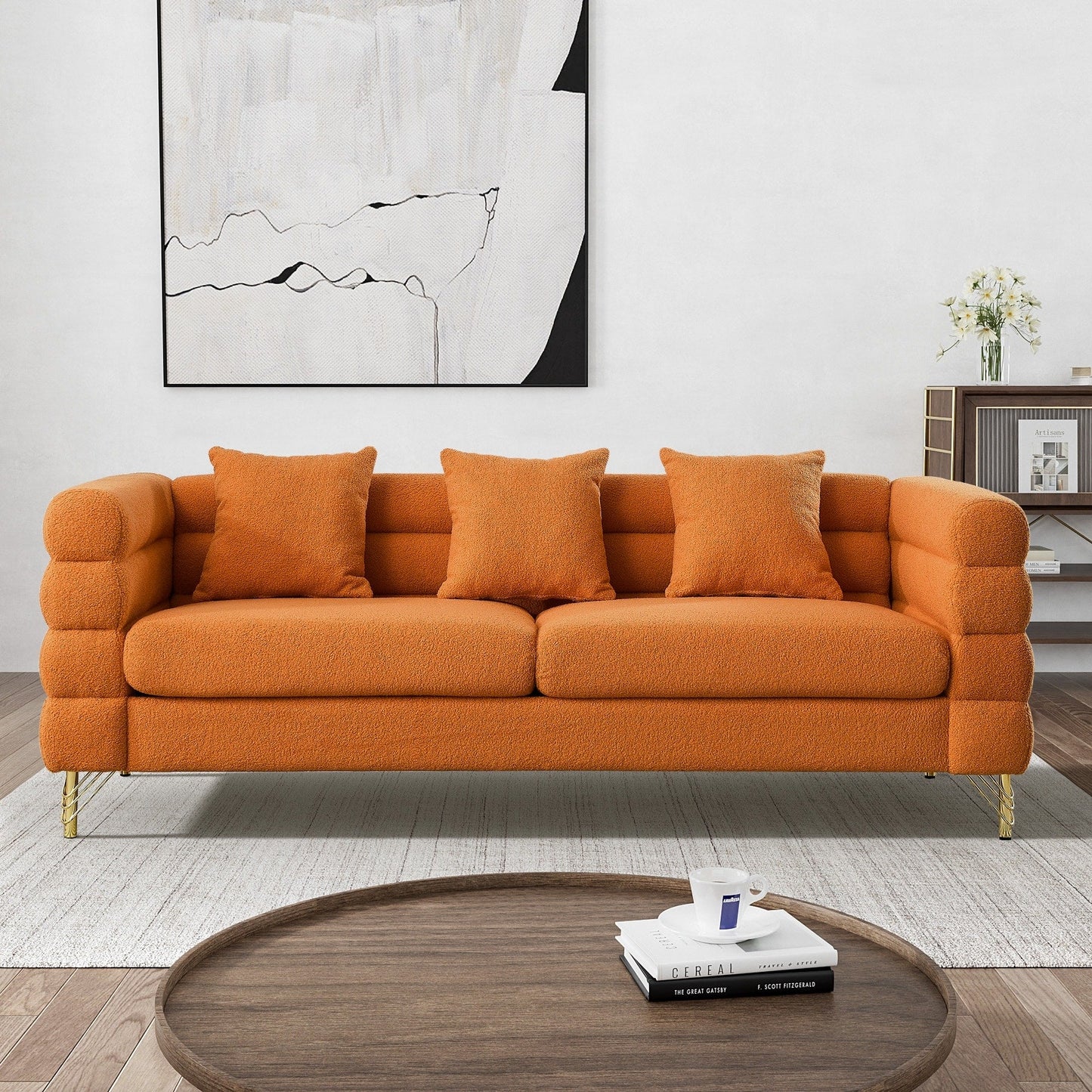 Divano Ouyessir Mid Century per camera da letto, soggiorno, salotti, ufficio, appartamento