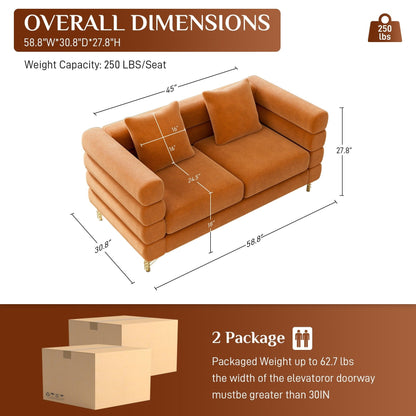 Divano Ouyessir Mid Century per camera da letto, soggiorno, salotti, ufficio, appartamento