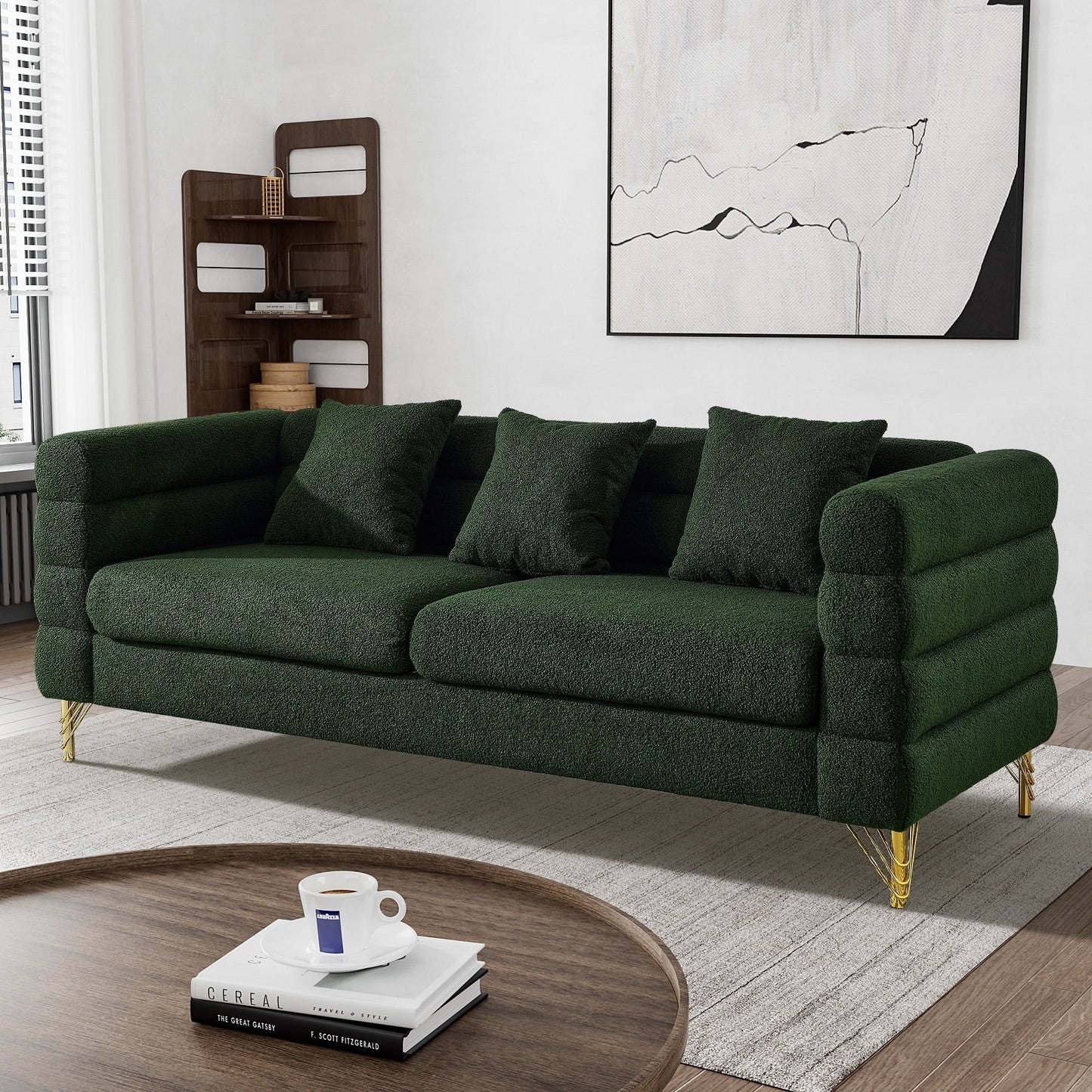 Divano Ouyessir Mid Century per camera da letto, soggiorno, salotti, ufficio, appartamento