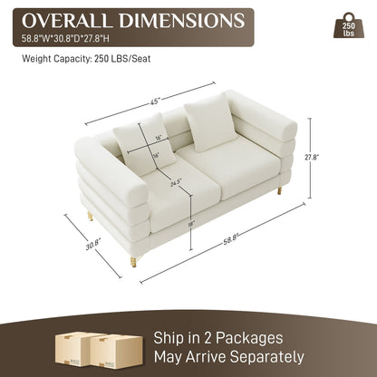 Divano Ouyessir Mid Century per camera da letto, soggiorno, salotti, ufficio, appartamento