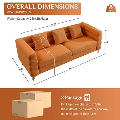 Divano Ouyessir Mid Century per camera da letto, soggiorno, salotti, ufficio, appartamento