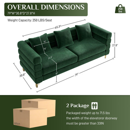 Divano Ouyessir Mid Century per camera da letto, soggiorno, salotti, ufficio, appartamento