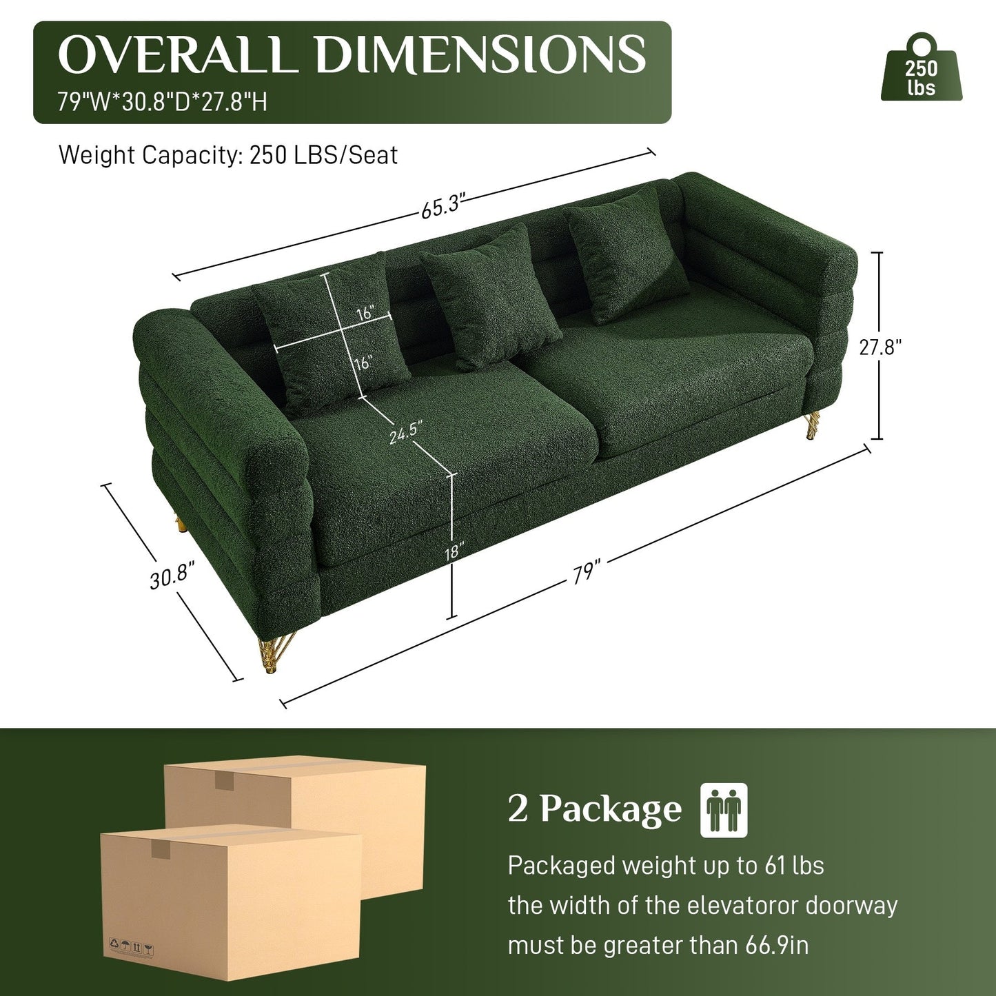 Divano Ouyessir Mid Century per camera da letto, soggiorno, salotti, ufficio, appartamento