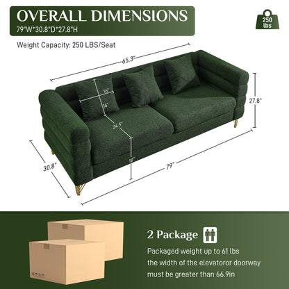 Divano Ouyessir Mid Century per camera da letto, soggiorno, salotti, ufficio, appartamento