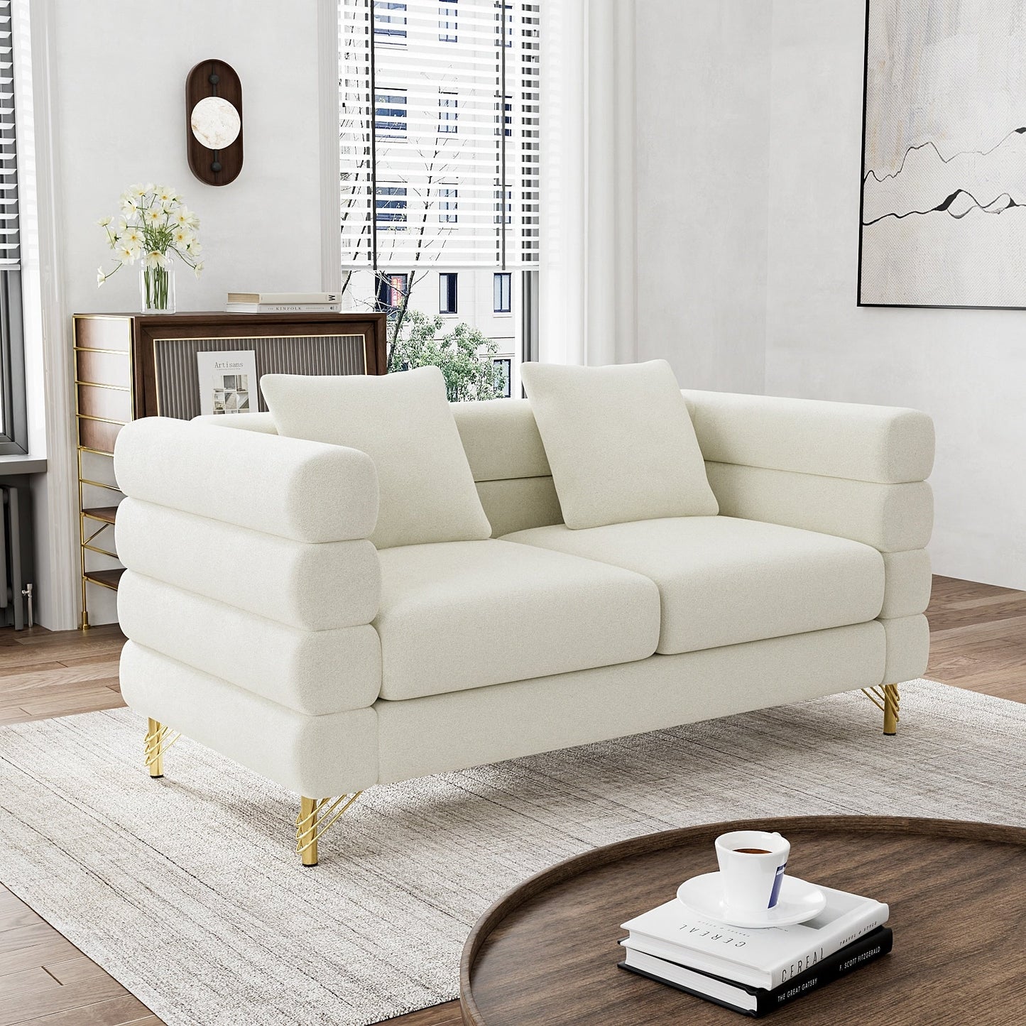 Divano Ouyessir Mid Century per camera da letto, soggiorno, salotti, ufficio, appartamento