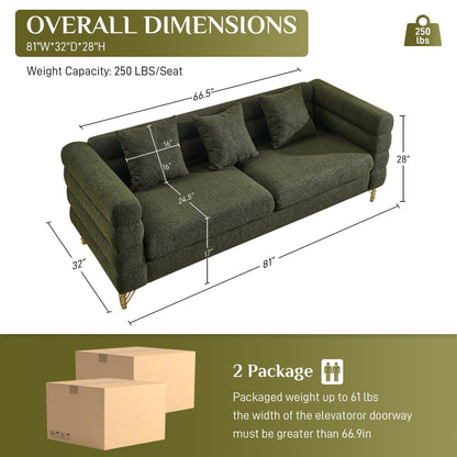 Divano Ouyessir Mid Century per camera da letto, soggiorno, salotti, ufficio, appartamento