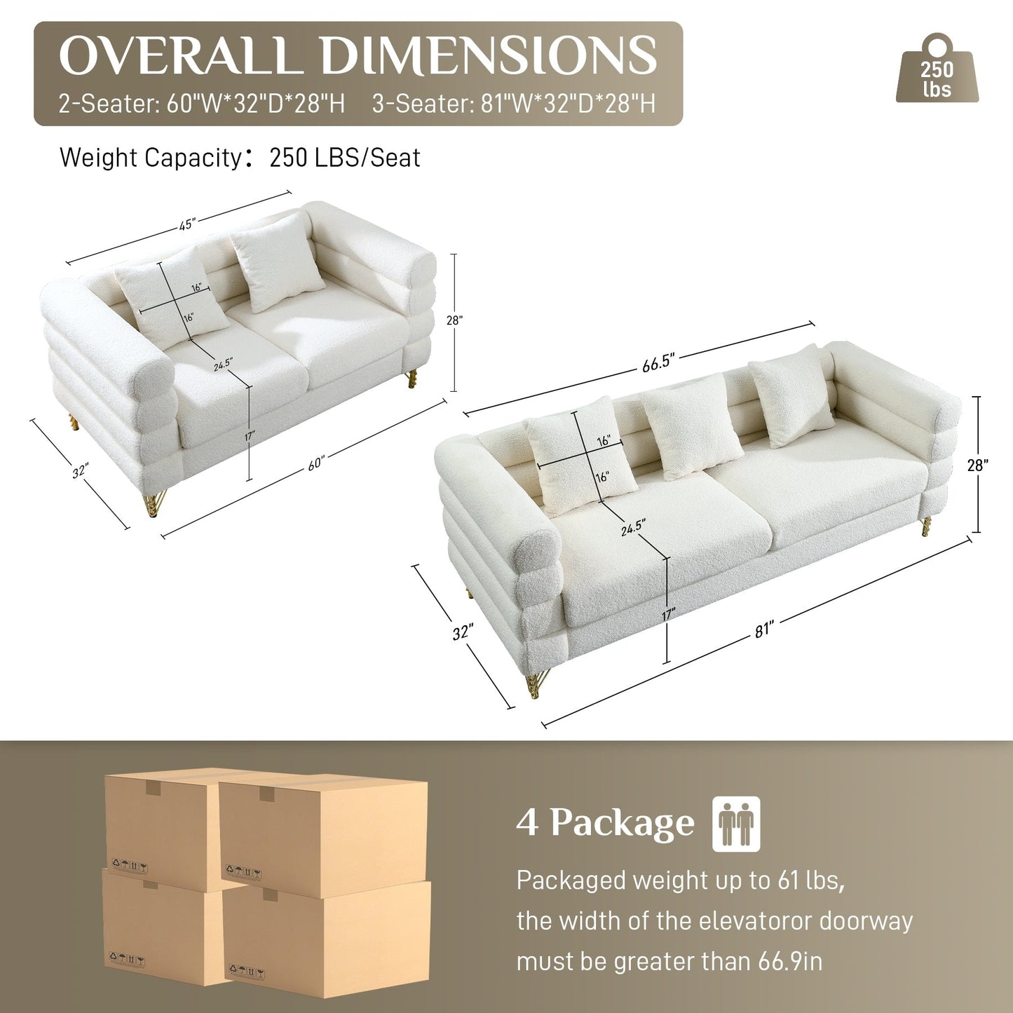 Divano Ouyessir Mid Century per camera da letto, soggiorno, salotti, ufficio, appartamento